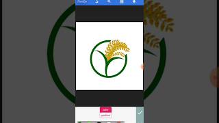 create a logo design in pixellab 🌾🌾logo design graphicdesigntutorial shorts shortsvideo [upl. by Ramedlav71]