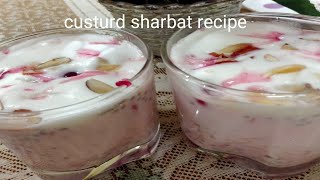 Custurd Sharbat Recipe  Summer Drinks [upl. by Bultman]