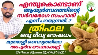 Triphala  ത്രിഫല  health benefits Malayalam  ഗുണങ്ങളും ഉപയോഗരീതിയും അറിയാം  Dr Visakh Kadakkal [upl. by Eidnam]