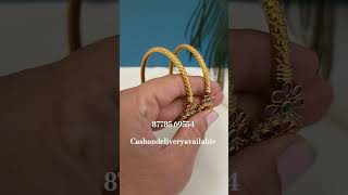 Flowered bangles  cashondeliveryavailable  premium quality  gold polish  87785 69554 [upl. by Trilby]