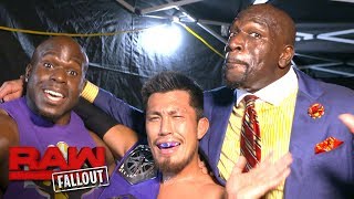 Akira Tozawa celebrates his WWE Cruiserweight Title win in two languages Raw Fallout Aug 14 2017 [upl. by Neerom]