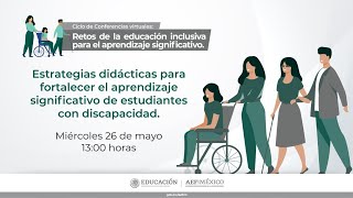 Estrategias didácticas para fortalecer el aprendizaje significativo de estudiantes con discapacidad [upl. by Eiclud]