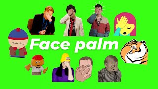 Animated Face Palm GIF Green Screen Pack Free Download [upl. by Bashemath]