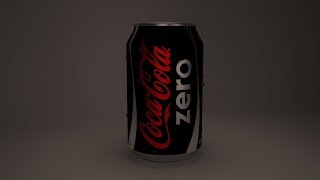 Product Packshot CocaCola Zero  3DS Max Vray  Softorials [upl. by Ardell]