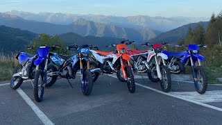 GIRO AL COLLE  RISCHIO PT 1  FANTIC XE 125 YAMAHA YZ 125 KTM SX 125 TM SMR 125  PURE SOUND [upl. by Hightower]