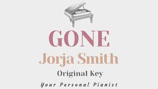 Gone  Jorja Smith Original Key Karaoke  Piano Instrumental Cover with Lyrics [upl. by Howe]