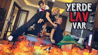 EVİN İÇİNDE YERDE LAV VAR CHALLENGE  THE FLOOR İS LAVA CHALLENGE [upl. by Margaretta]