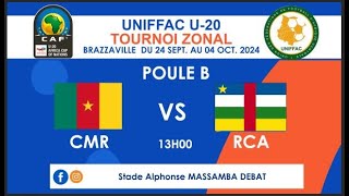 UNIFFAC TOURNOI U20 cameroun vs rca [upl. by Gunthar]