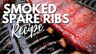 Smoked Spare Ribs Recipe  How to Smoke Spare Ribs on the BBQ [upl. by Mischa457]