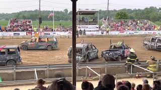 61023 Pike County Fair Demo Derby Mini Vans and Trucks [upl. by Ruttger]