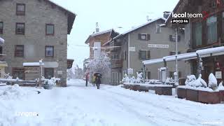 LIVE Livigno si sveglia sotto la neve Prima nevicata della stagione diretta video [upl. by Hsilgne]