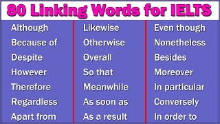 80 Most Commonly Used Band 9 Linking Words in IELTS Writing Task 2 [upl. by Aisanahta987]