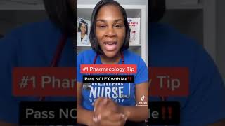 Pharmacology Tips For NCLEX shorts [upl. by Annahvas]