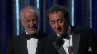 quotThe Great Beautyquot Wins Foreign Language Film 2014 Oscars [upl. by Yonatan]