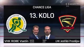 CHANCE LIGA 202324  13Kolo  VHK ROBE Vsetín vs LHK Jestřábí Prostějov  2  3  Tvu [upl. by Sollars865]