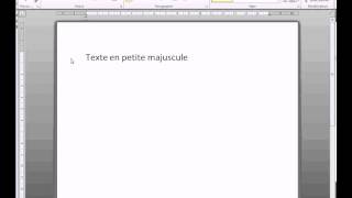 Word 2010  Texte petite majuscule [upl. by Naitsihc661]