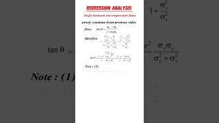 Regression analysis  angle between lines of regression pt2 maths mathematics statistics [upl. by Gaspard756]