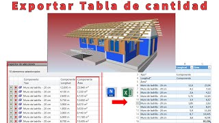 EXPORTAR TABLA de reportes de CANTIDADES seleccionadas  NAVISWORKS a EXCEL [upl. by Toomin]