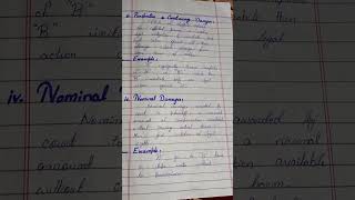 Damages and Kinds of Damages ll Law of Torts ll subscribe my YouTube channel for detailed lecture [upl. by Imoyik]