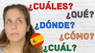 Los INTERROGATIVOS y los EXCLAMATIVOS en español  ¿Cuáles son los pronombres 🇪🇸 [upl. by Garnet]