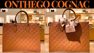 NEW LOUIS VUITTON ONTHEGO MM COGNAC MONOGRAM EMPREINTE [upl. by Akiem]