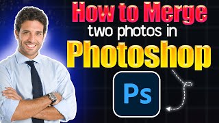 How to merge two photos in Photoshop [upl. by Eirret]