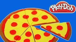 Play Doh Pizza How to Make Play Doh Food How to Make Play Doh Pizza [upl. by Ytiak]