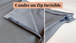 Comment Coudre un Zip Invisible   Tuto Couture Fermeture Eclair Invisible [upl. by Stoneham]