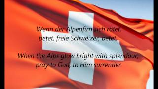 Swiss National Anthem  quotSchweizerpsalmquot DEEN [upl. by Aisiram]