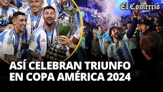 ARGENTINA así celebraron HINCHAS en el OBELISCO tras GANAR LA COPA AMÉRICA 2024  El Comercio [upl. by Faria]