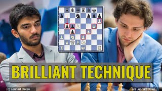 Brilliant technique  Alexander Donchenko vs Gukesh  Tata Steel 2024 [upl. by Yddet]