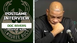 Doc Rivers REACTS to Bucks Falling to 28 After Celtics Loss  Celtics vs Bucks Postgame [upl. by Hcra]