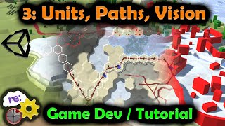 Unity3D Hex Map Game Dev 3 Units Pathfinding Vision and Fog of War [upl. by Fu]