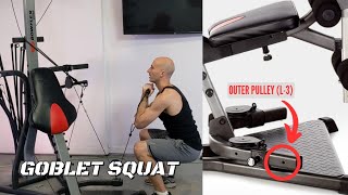 Goblet Squats on the Bowflex  XCEED XTREME L3 Legs Quads Glutes hamstrings [upl. by Ahseela]