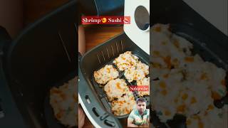 Shrimp Sushi 🍣  mukbang seaweed cooking eating seafood asmreating shorts ytshortsindia new [upl. by Bonnee660]