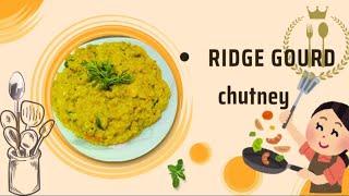 Ridge gourd chutney in 10 minutes  Ridge gourd recipe Hirekai chutney [upl. by Yatnuahc14]