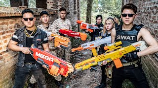 LTT Game Nerf War  Couple Warriors SEAL X Nerf Guns Fight Crime Mr Close Secret Suitcase Misssion [upl. by Atla]