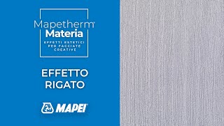 Effetto estetico RIGATO per le tue facciate con Mapetherm Materia [upl. by Lad]