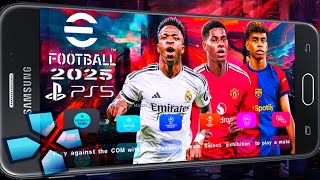 EFOOTBALL PES 2025 PPSSPP NEW SEASON PATCH FULL KITS amp MINIKITS UPDATE  PROMOTION TEAMS HD GRAPHICS [upl. by Shayne]