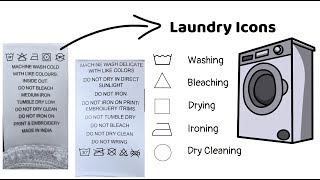 Laundry Symbols ExplainedLaundry Icons meaning International laundry care symbols Fabric care [upl. by Ximenez371]