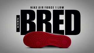 THE BRED 2024 Nike Air Force 1 OFFICIAL LOOK  PRICE INFO [upl. by Kutzenco261]