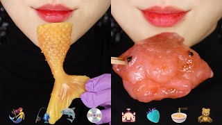 BLOBFISH BEESWAX CANDY ASMR TAPIOCA PEARL ASMR EMOJI FOOD ASMR 🐡 [upl. by Asiram522]