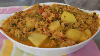 BACALHAU AO MOLHO COM BATATA SIMPLES E FÁCIL  DICAS DA VALL [upl. by Werdma]