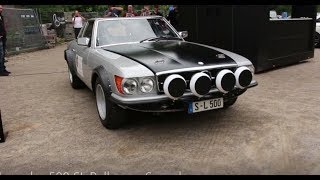 Mercedes 500 SL rally car  Sound [upl. by Wandy]