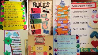 Classroom Rules Chart decoration ideasPreschool rules ideas for kidsClassroom Rules Chart ideas [upl. by Murage]