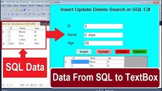 How to get data from SQL to textbox directly in c using connectionString [upl. by Nyltyak]