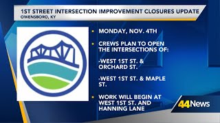 Owensboro City officials provide update on 1st Street Intersection Improvement Project Closures [upl. by Jacinta]