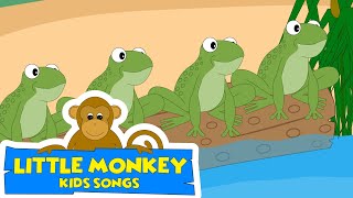 Five Little Speckled Frogs  Five Frogs  Kids Songs amp Nursery Rhymes  LittleMonkeyKidsSongs [upl. by Firooc492]