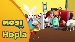 PUZZELEN MET HOPLA 🧩  HOPLA 🐇  Nederlandse Kinderseries  MojiTV [upl. by Nrubloc]