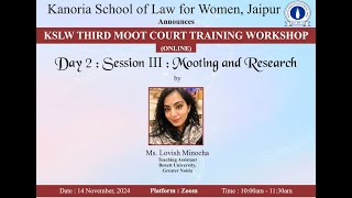 KSLW Third Moot Court Training Workshop [upl. by Lynnworth]